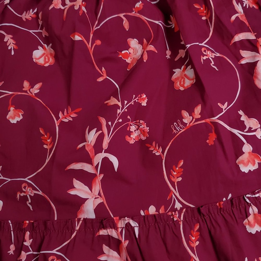 Hill House Burgundy Floral Midi Dress - Picture 8 of 9